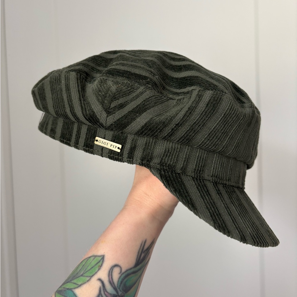 [Sold] Gigi Pip - Charlotte Cap - Forest Green - Small/Medium (57)
